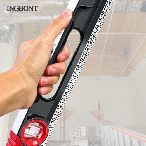 INGBONT High Precision Spirit Level Magnetic High Bearing Ruler Lever Bubbles Rustproof Horizontal Ruler balance ruler HandTool