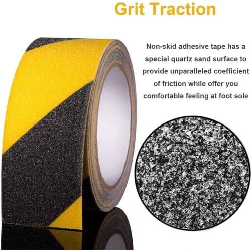 500cm Pvc Matte Tape Anti-Skid Strip Safe Anti Slip Stairs Tapes Rubber Bathroom Stickers Black Yellow Safe Non-slip Tape
