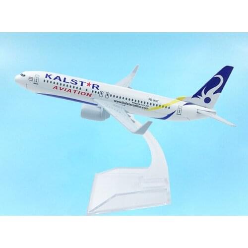 16CM Diecast 1:400 Scale Indonesia KA KALSTAR Airline Plane Airplane 737 B737 Model with Base Aircraft Plane Toys Models Display