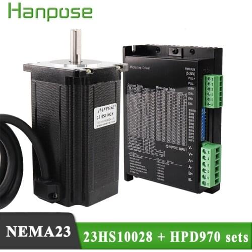 NEMA23 stepper motor 23HS10028 with driver HPD970 controller motor drive 2.8A 260N.CM board module for CNC milling machine