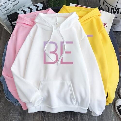 2020 New Album BE Hoodie Print Warm Clothing Cartoons Fleece Streetwear Fashion Fleece Swearshirt Personality Oversize Hoody