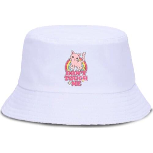 2021 New Anime Harajuku Funny Cat Hats for Women Fashion Bear Hat Hat Fisherman Hat Bucket Hat Men Wide Brim Hat