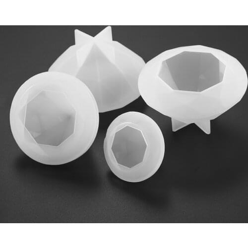 3 Size DIY Pendant Transparent Silicone Molds Epoxy Resin Diamond Mould Decorative Crafts For Jewelry Making Findings Supplies