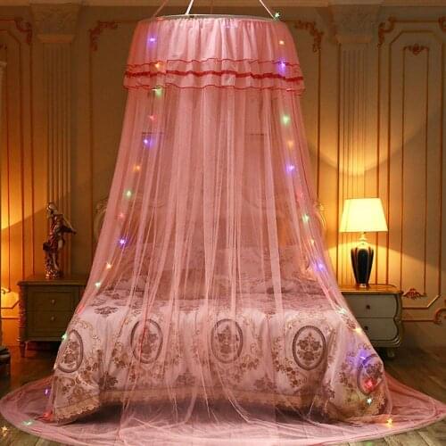 Ruffle Dome Ceiling Mosquito Net Princess Mesh Canopy Dust-proof Bedroom Decor Mosquito Net