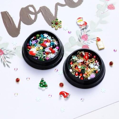 Mixed Nail Christmas Flake Fabulous 3D Effects Colors Christmas Series Nail Art Decoration for Manicure DIY Nail Christmas Decor