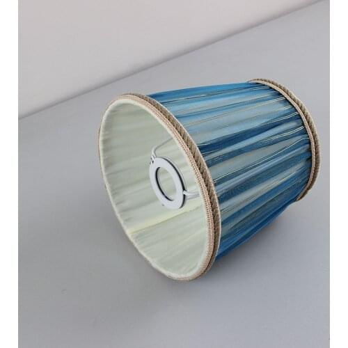 DIA 15.5cm/6.1inch High Quality Blue color Lace Lampshades for lamp, E14