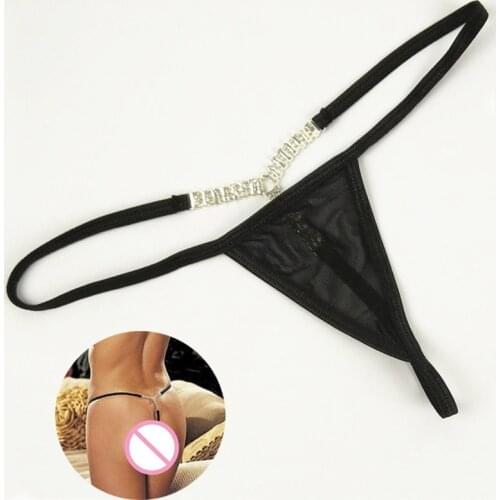 Women Micro Bikini Thongs Sexy Rhinestone G Strings T Back Ladies Hipster Cheeky Swim Tangas Panties Bottoms Beachwear Sunbath
