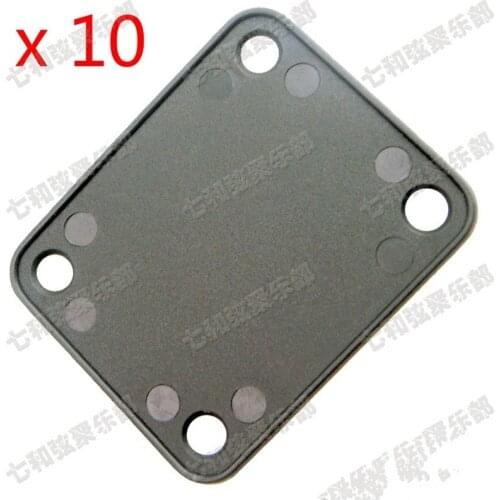 10Pcs Black Electric Bass guitar Neck plastic backplane plate Neck Joint connecting strengthen backplane Guitar accessories