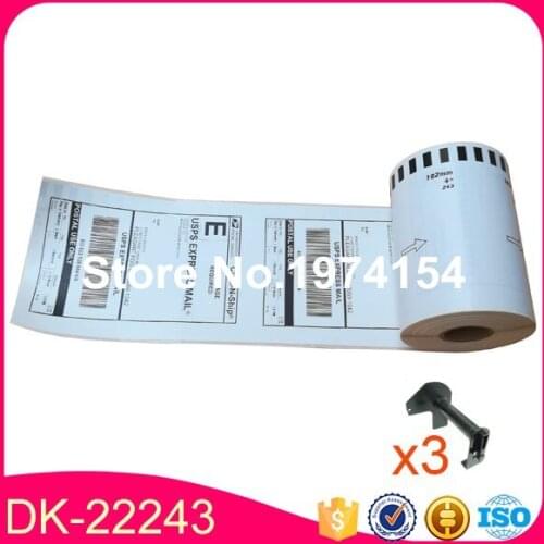 100 Refill Rolls Compatible DK-22243 Label 102mm*30.48M Continuous Compatible for Brother QL-1060 Label Printer White DK2243