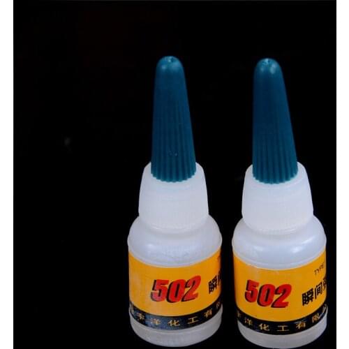 2Pcs 502 Super Glue Instant Quick-drying Cyanoacrylate Adhesive Strong Bond Fast For Leather Rubber Metal 5g