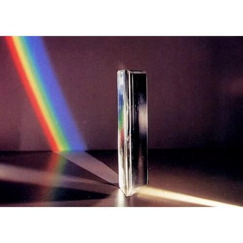 6" Amlong Crystal Optical Glass Triangular Prism for Teaching Light Spectrum Physics 150mm