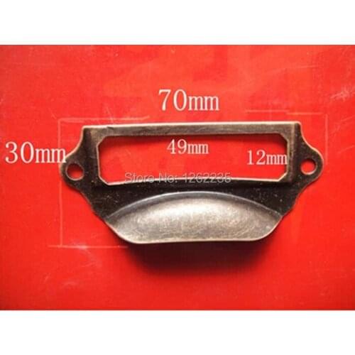 70 * 30 mm label drawers shake handshandle \ label card old drawer label shelves note accessories wholesale