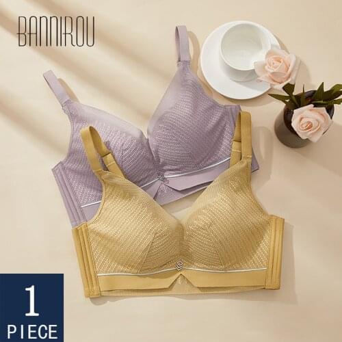 BANNIROU Women Bralette Bras Sexy Lingerie Women Underwear For Woman Bralette Active Wire Free Push Up Lingerie Free Shipping