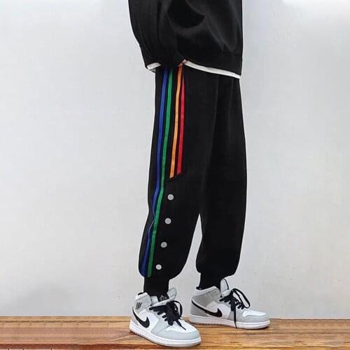 Sweatpants Streetwear Joggers Men Black Gray Running Pants Casual Ankle Length Trousers 2021 Fashion Techwear
