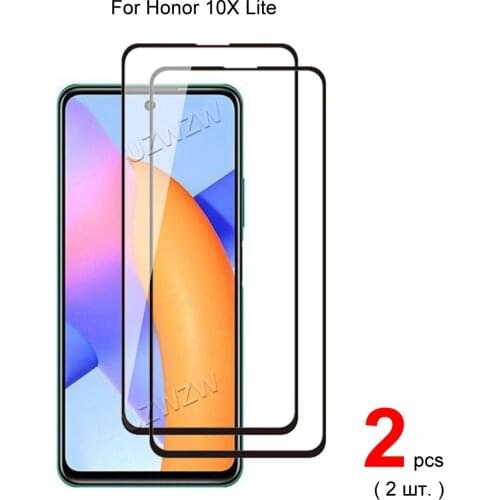 2pcs For Honor 10X Lite Full Cover Tempered Glass Screen Protector Protective Glass Guard Film