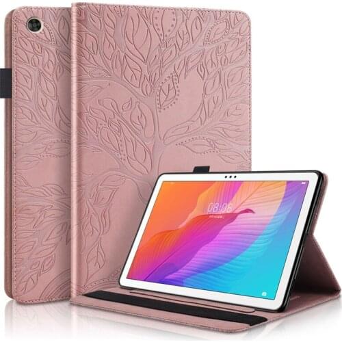 For Huawei Matepad T10s 10.1 inch AGS3-L09 W09 Case PU Leather 3D Tree Flip for Funda Huawei Matepad 11 T10 T 10S Case Tablet