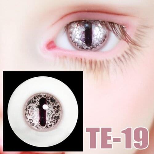 G10-114 children toy bjd sd 1/3 msd 1/4 1/6 dolls props Accessoriess eyesball 14.16mm Stratified pupil glass eyes silver Serpen