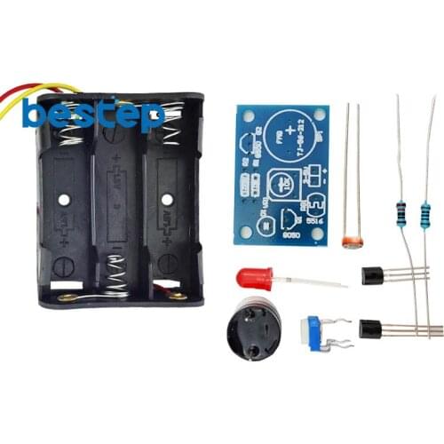 DIY Kit Photosensitive Sound and Light Alarm Suite Electronic Production Kit for Detect Ambient Light