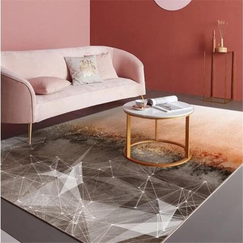 Fashion Geometric Line Repair Floor Carpet Living Room Fresh Girl Carpet Nordic Home Decoration Kitchen Non-slip Mat