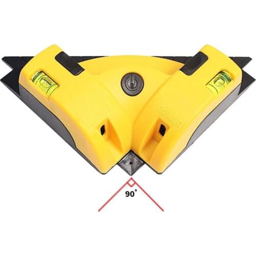 Right Angle 90 Degree Cross Line Tiling Leveling Laser Beam Measurement Tool 2 Lines Laser Level Ruler