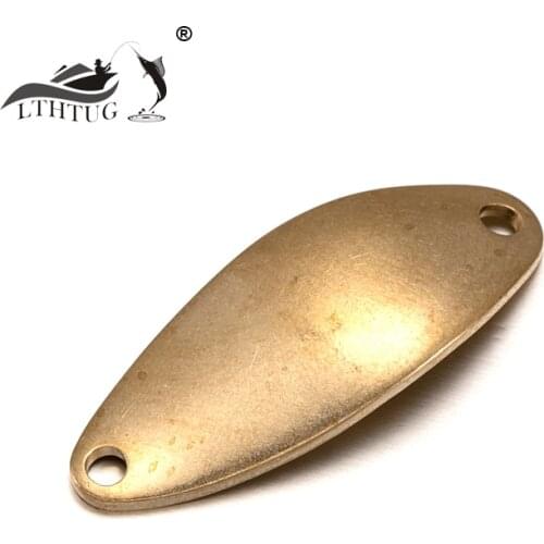 LTHTUG Pesca Copper Unpainted Spoon Bait 3.5g 32mm Blank Metal Fishing Lure Hard Baits DIY Spinner For Trout Perch Chub Salmon