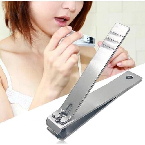 Manicure Cutter Non-slip Nail Care Stainless Steel Flat Mouth Nail Clipper Trimmer for Beauty