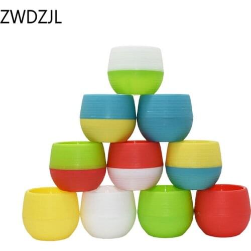 Miniature Plastic Flower pots Succulents Garden Potted Maceteros Bloempot Bonsai Balcony Decor 25pcs