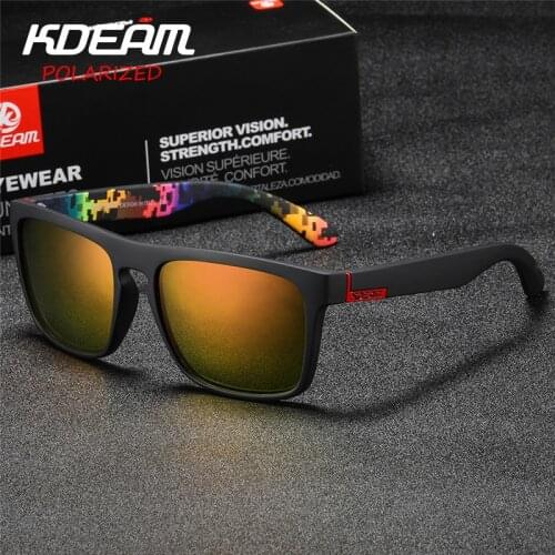 KDEAM spectacles Polarized Sunglasses Men Sport Eyewear Women oculos de sol Reflective Coating UV400 zonnebril With Case KD156