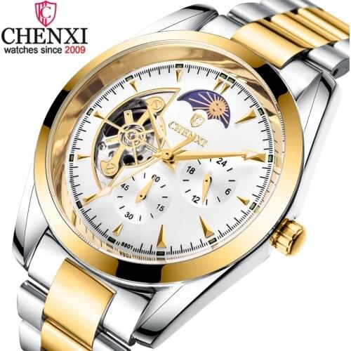 CHENXI 8801 Mens Waterproof Automatic Mechanical Watch Fashion Luxury Men Business Wristwatches