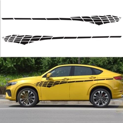 Car Body Sticker Racing Sport Body Side Stripe Hood Stickers Vinyl Decals For Ford Volkswagen Audi BMW Auto Tuning Accessories