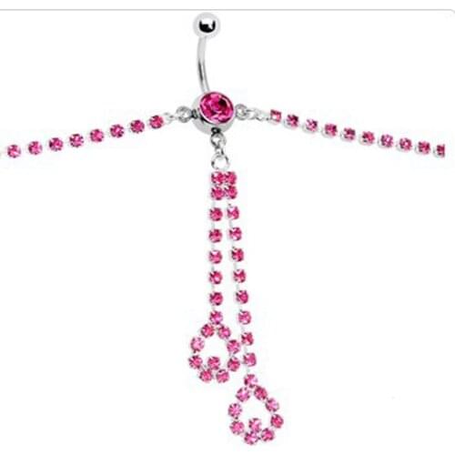 Low Price !Whosale Sex Belly Chains Body Jewelry Body piercing Gem Chain Pandent Waist Beach Summer Jewelry