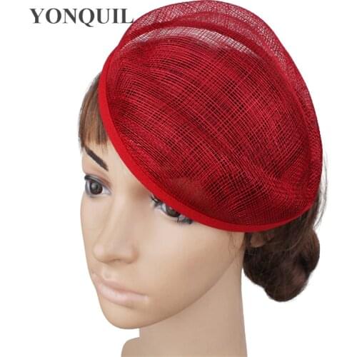 New Design 17 CM Fascinator Base Sinamay Hat Wedding Brida Hats DIY Hair Accessories Women Party Chapeau Cap Lady Fedora Retail
