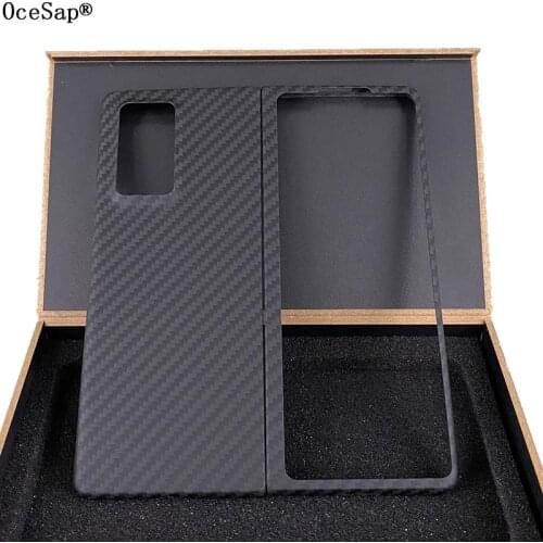 OceSap For Samsung Galaxy Z Fold 2 Case Genuine Kevlar Carbon Fiber Hard Cover For Samsung Z Fold 2 Fold2 Case Coque