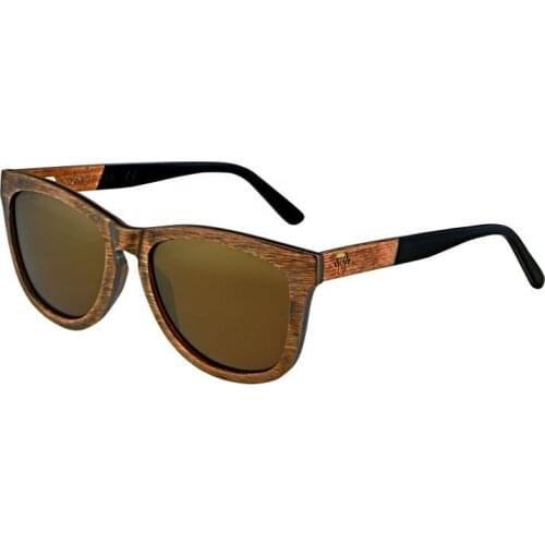 Polarized Sunglasses Maple wood and Zebrano Lenses Revo Coffee San Pedro oof Atacama