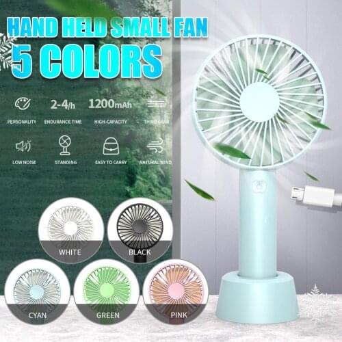 Handheld Fan Portable Mini Fan Usb Rechargeable Fan Appliances Desktop Air Cooler Outdoor Travel Hand Fan With Base