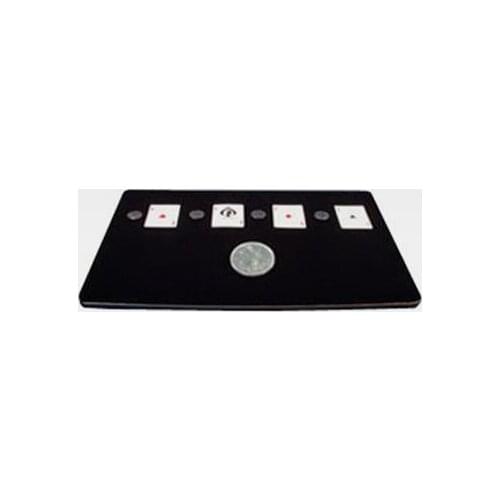 Production Pad Professional Magic Table Mat Tray (Black,With interlayer,51*38.5*2cm) Magic Tricks Coin Card Case Box Stage