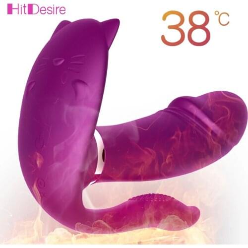 HitDesire Invisible Heating Kitty Wearable Vibrator G-Spot Stimulator Remote Control Silicone Clitoris Vagina Massager for Women