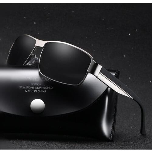 Vintage Color Change Metal Frame Photochromic Polarized Sunglasses Men Square Driving Classic Chameleon Glases Lens Eyewear