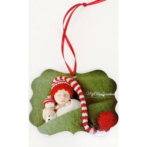 Sublimation blank heat transfer printing Christmas decoration pendant MDF two-sided printing new DIY gifts 100/lot