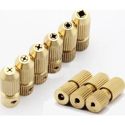 Drill Chuck Copper Clamp Micro Fixture Brass Electric Motor Shaft For 0.7mm-3.2mm Mini Drill Multi Tool With Wrench Hot N19