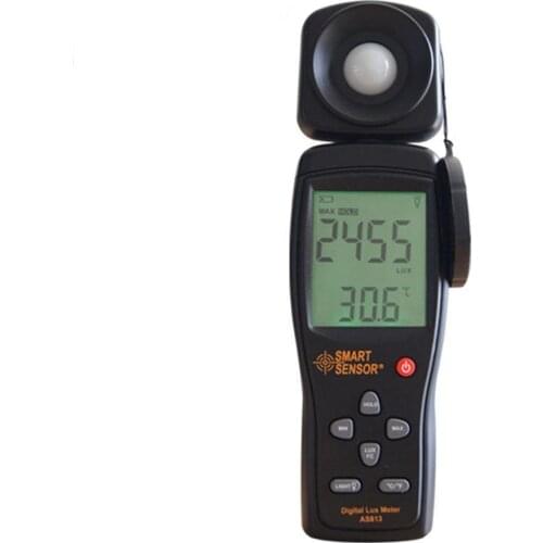 Smart Sensor AS813 Digital Light Lux Meter Tester 1~100.000lux