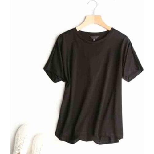 Withered Summer T shirt Women England Style Simple Solid O-Neck Cotton Match Basic Harajuku Tshirt 2021