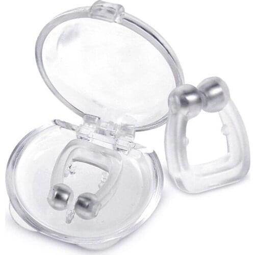 1PC Anti Snoring Nose Clip Case Magnetic Sleep Aid Guard Helper Relive Stress Snore Free Round Snore Stoper Dropship