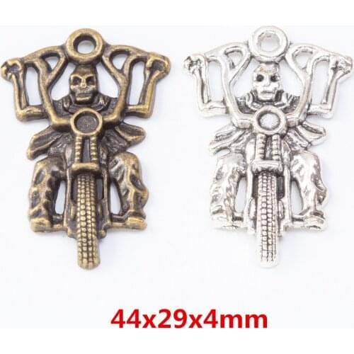 10 pieces of retro metal zinc alloy motorcycle pendant for DIY handmade jewelry necklace making 7611