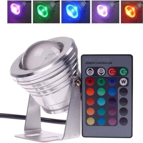 10W 12V Underwater RGB Colorful Led Flood Lights White /Warm white /RGB Waterproof Fountain Pool Lamps