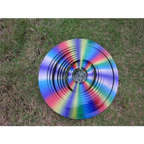 12 inch wind spinner more colorful with Glass ball(5CM) made from 1mm stainess steel sheet with high quality