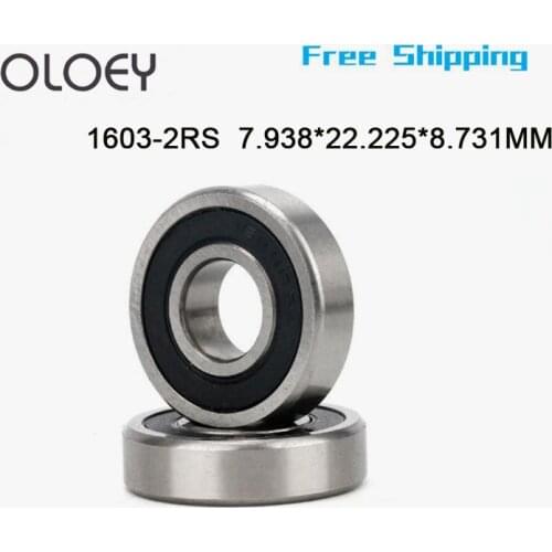 2/4pcs 1603RS 7.938x22.225x8.731mm ABEC-1 Inch Miniature 1603 RS 2RS 1603-2RS Inch Ball Bearing