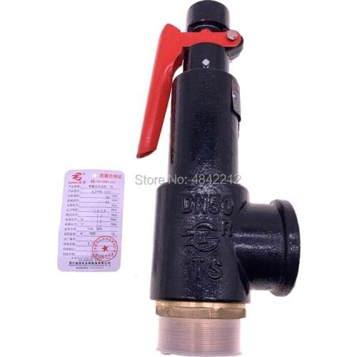 Free shipping 2pcs/lot A27W-10T DN50 safety valve pressure relief valve for air tank