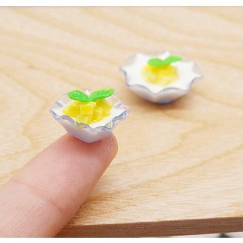 2pcs 1:12 Scale Miniature Dollhouse Mango Coconut Syrup Mini Food Play Doll House Children Kitchen Toys