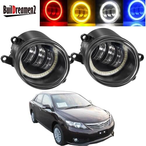 2 X Angel Eye Fog Light Assembly 30W Car LED Lens Fog Daytime Running Lamp DRL 12V For Toyota Allion 2/ii 2007 2008 2009 2010